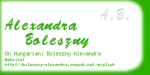 alexandra boleszny business card